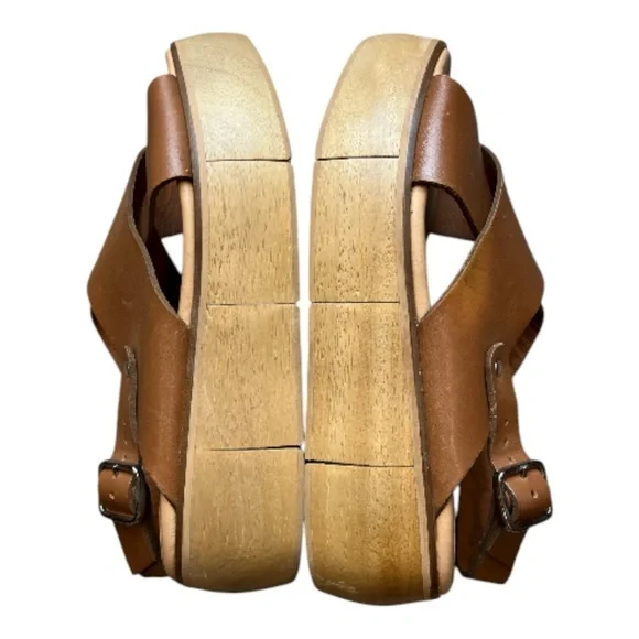 PALOMA BARCELÓ MADE IN SPAIN LEATHER STRAP PLATFORM SHOES SZ 38/9